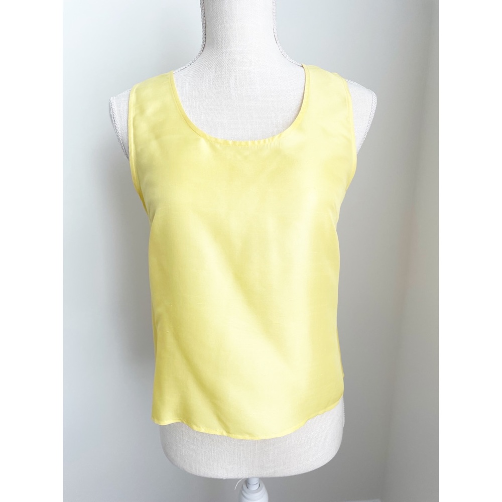 Harve Benard Yellow Silk Blouse Womens Size 4 Lightweight Dress Top